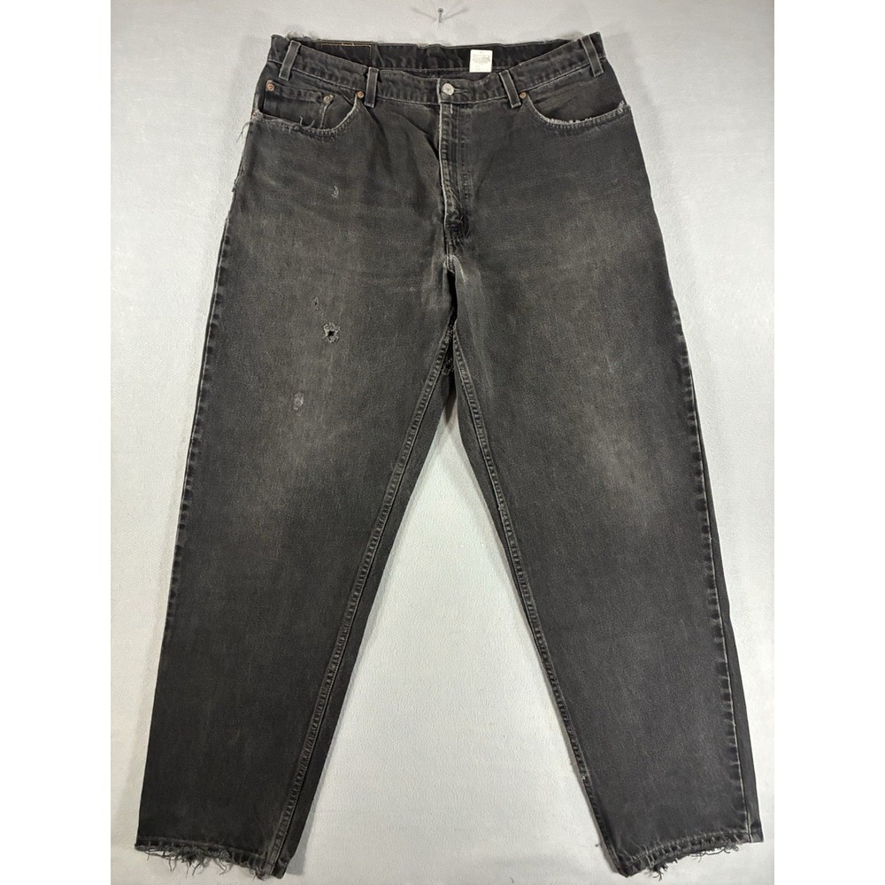 VTG 1998 Levi's 560 Loose Fit Tapered Leg Black/Charcoal wash Denim Jeans. 36"